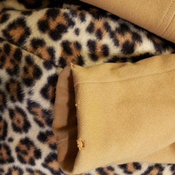 Vintage Leopard Wool Coat Pinup Style - Picture 7 of 8